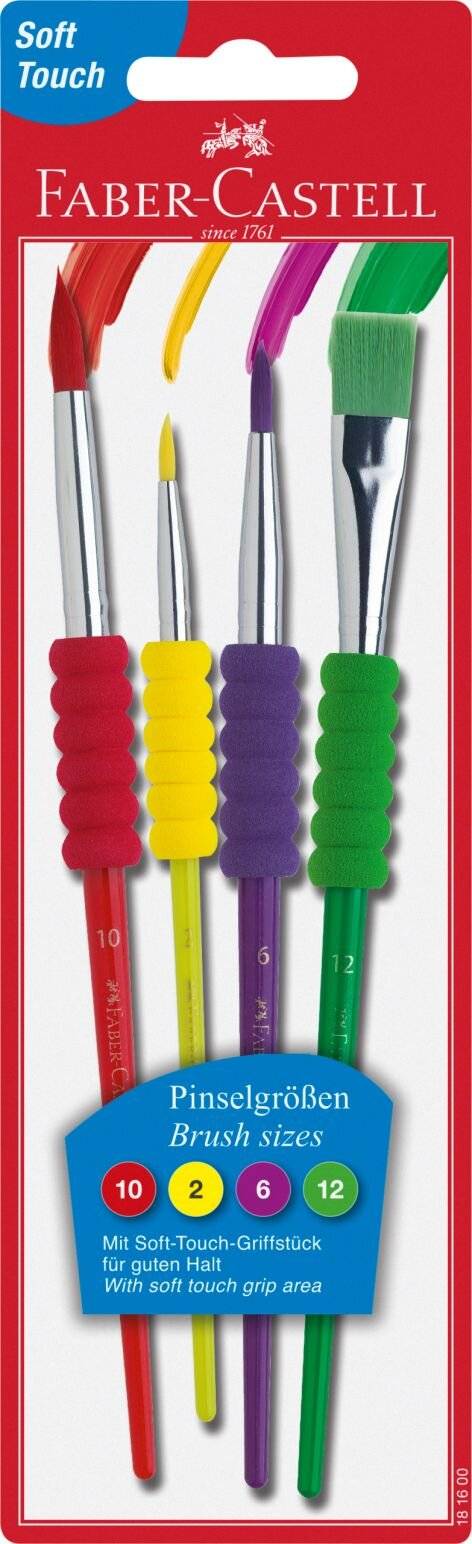 Faber-Castell - Pinsel - Größe: 2, 6, 10, 12 (Packung mit 4)-5