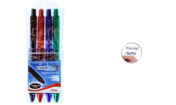 Pentel Liquid Gel-Tintenroller EnerGel-X BL107, 4er Etui (5103007)-0