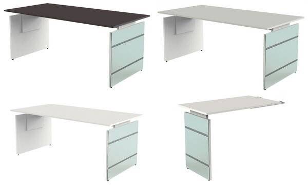 Schreibtisch Aveto Wangengestell 180x80x68-76cm höhenverstellbar anthrazit