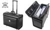 Alassio Pilotenkoffer "SILVANA", Leder, schwarz, mit Trolley (5317507)