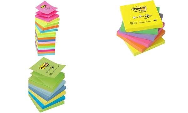 Post-it Haftnotizen Z-Notes, 127 x 76 mm, 6-farbig (9000353)-0