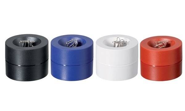 MAUL Klammernspender MAULpro, rund, Durchmesser: 73 mm, weiß (62060330)-0