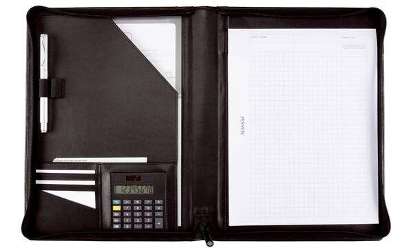 Alassio Schreibmappe "CATANA", DIN A4, Nappa-Leder, schwarz (59447926)