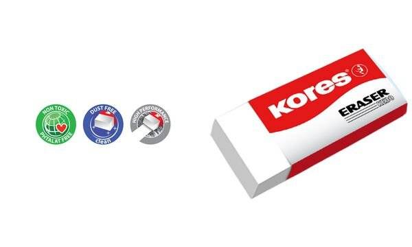 Kores Kunststoff-Radierer "KE20", (B)60 x (T)21 x (H)10 mm-0