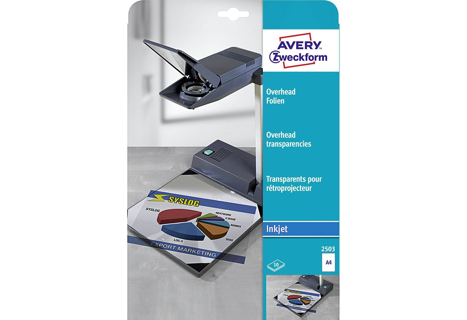 AVERY® Zweckform Overhead-Folien 2503, DIN A4, einseitig beschichtet-1