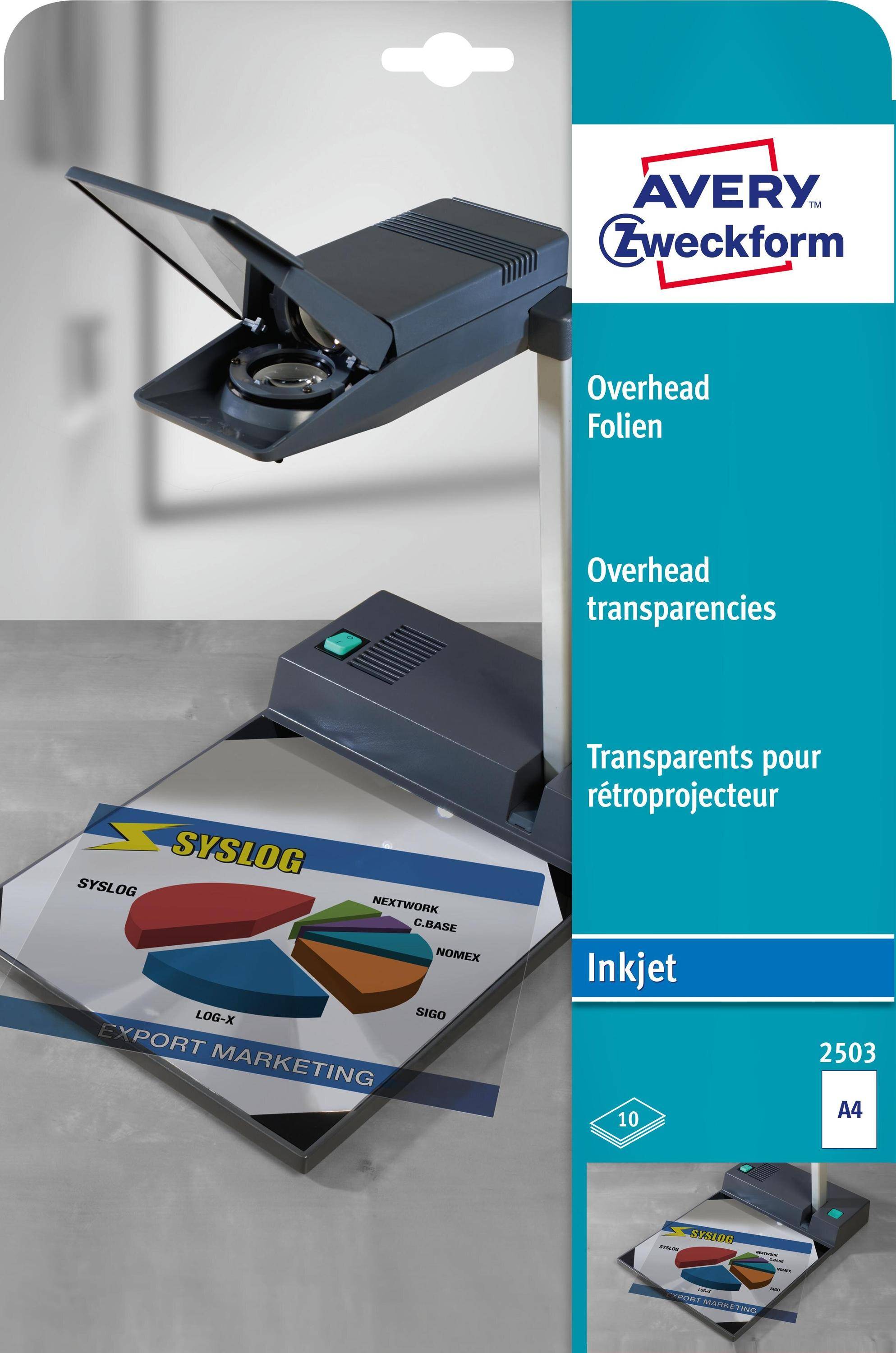 AVERY® Zweckform Overhead-Folien 2503, DIN A4, einseitig beschichtet-2