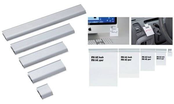 Papierklemmschiene DIN A3 Aluminium matt silber-5