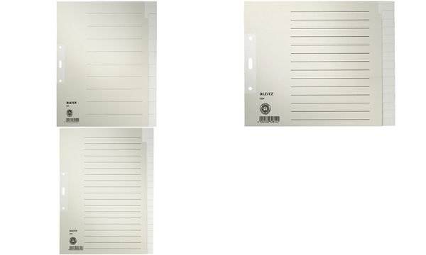 Papierregister Blanko