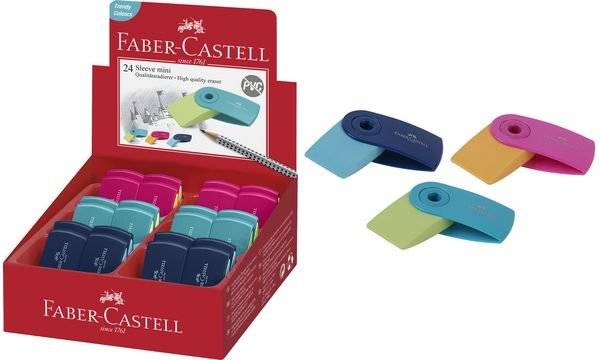 FABER-CASTELL Kunststoff-Radierer SLEEVE MINI, sortiert (5661234)-0
