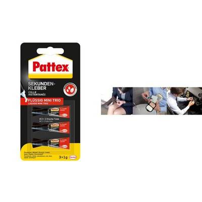Pattex Sekundenkleber MINI TRIO, 3 Tuben à 1 g (56071144)-0