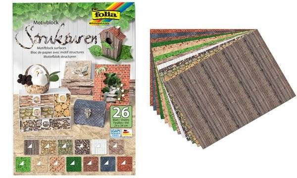 Folia 48149 - 26 Blätter A4 - 80 g/m² - 240x340 mm - 26 Blatt - Motivblock - 24x
