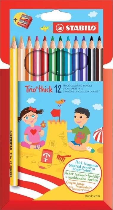 STABILO Dreikant-Buntstifte Trio dick, 12er Karton-Etui (5652713)-1