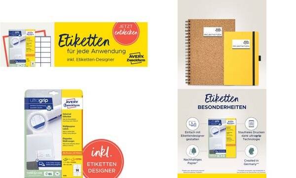 AVERY® Zweckform Universal-Etiketten 6172, 64,6 x 33,8 mm, 30 Bogen/720 Etikette-2