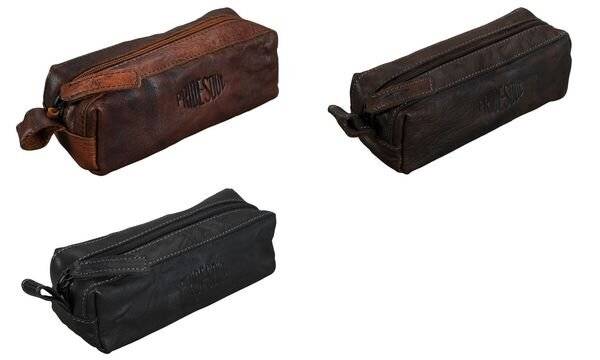 PRIDE&SOUL Schlamper-Etui, aus Leder, schwarz (5317701)