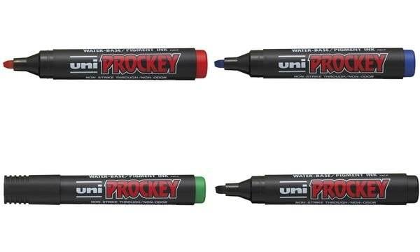 Marker uniPROCKEY Keilspitze blau-1