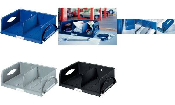 Briefablage Sorty DIN A4/C4 quer PS schwarz-2