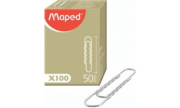 Maped Aktenklammern, vernickelt, 50 mm, gewellt (82039630)-0