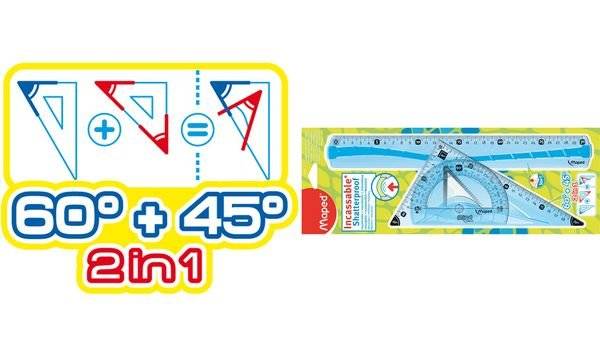 Maped Geometrie-Set Flex, bruchfest, 3-teilig, 4 Funktionen (82897120)-0