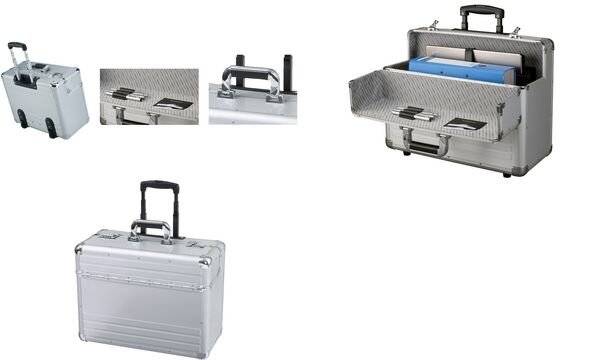 Pilotenkoffer OMEGA 48x37x23cm Aluminium silber-3