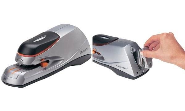 Rexel Elektrisches Heftgerät Optima 20,schwarz/silber/orange (5250131)