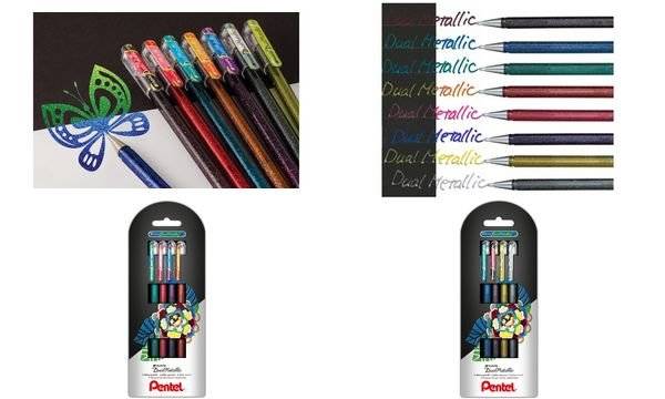 Pentel Hybrid Gel-Tintenroller Glitter Pen Dual Metallic-1