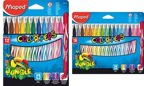 Maped Fasermaler COLOR'PEPS Jungle, 18er Kartonetui (82845421)-1