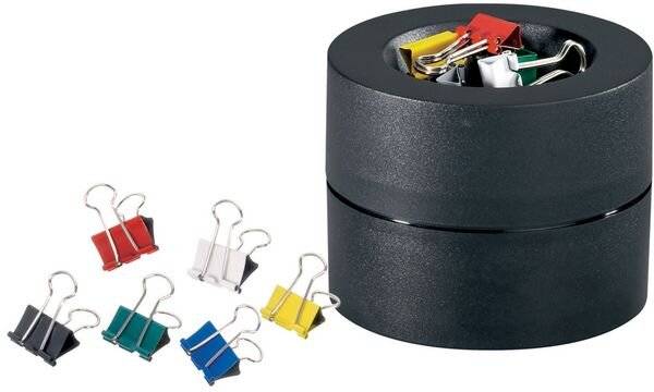 Klammernspender 7,3x6cm rund sw +Klammern - Artikel: 170003890-3