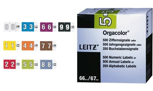 Ziffernsignal Orgacolor grau 500 St./Pack. - Artikel: 122048480-1