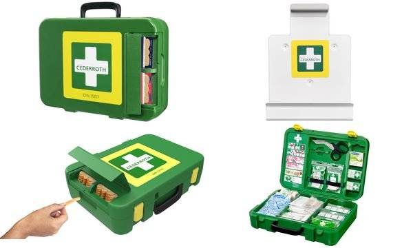 Erste Hilfe Koffer First-Aid-Kits B300xH420xT118ca.mm grün-4