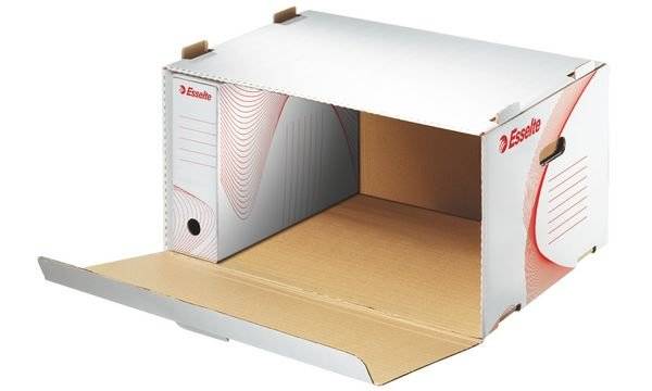Esselte Archiv-Container Standard für Schachteln, weiß/rot (80624017)
