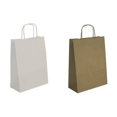 agipa Papiertragetasche - aus Kraftpapier, mittel, weiß (66000283)-0