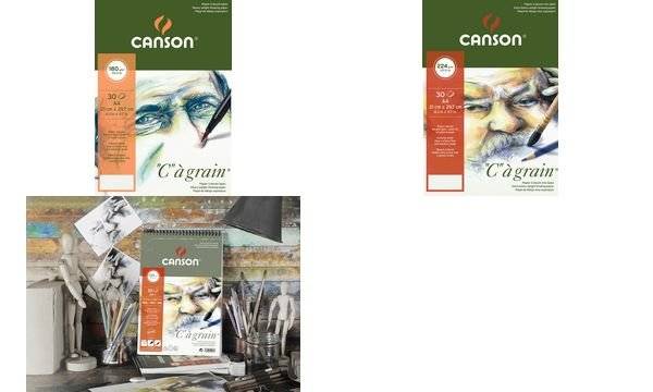 CANSON Zeichenpapierblock C à grain, DIN A3, 180 g/qm (5297865)-1