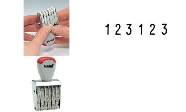 trodat Ziffernstempel, 6-stellig, Abdruckmaße: 9 x 41 mm (62514892)-1
