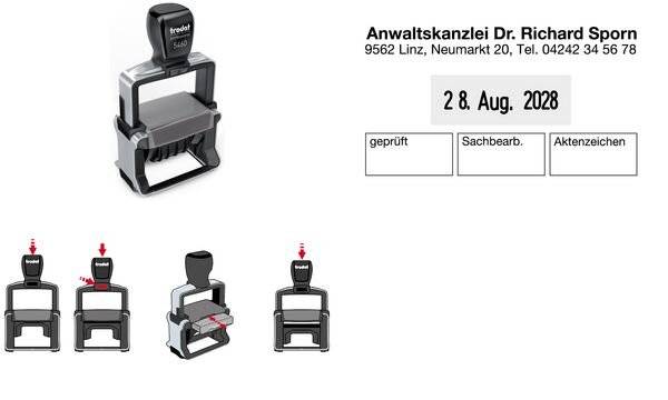 trodat Datumsstempel Professional 4.0 5460 119743 56x33mm Gutschein-3