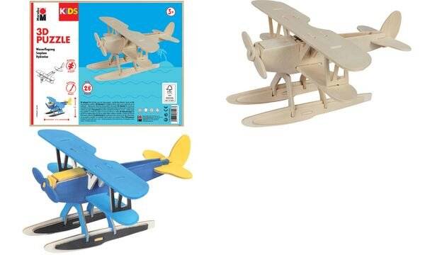 Marabu KiDS 3D Puzzle "Wasserflugzeug", 28 Teile (57202100)-0