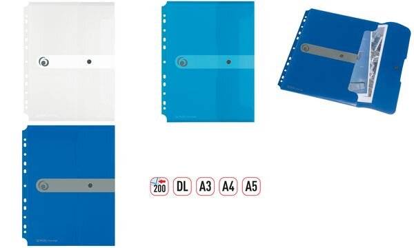 herlitz Dokumententasche easy orga to go, transparent-blau (11293826)-0