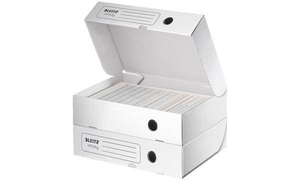 Archivbox Infinity 330x255x80mm Wellpappe weiß-1