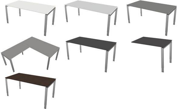 Schreibtisch StageOne Form 5 BxT 120x80cm weiß-2