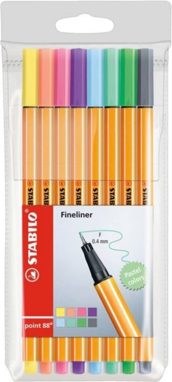STABILO Fineliner point 88, 8er Kunststoff-Etui (55500146)