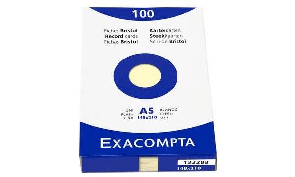 EXACOMPTA Karteikarten, DIN A5, kariert, weiß-1