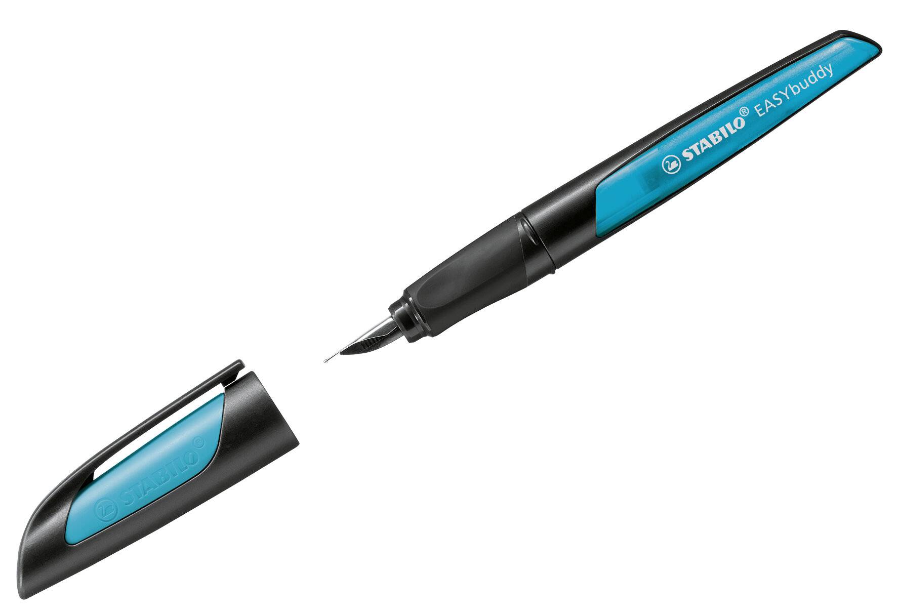 Füllhalter EASYbuddy M schwarz/hellblau-1
