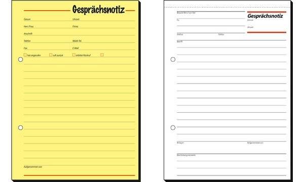 Sigel - Notizformular - 50 Blatt - A5-8