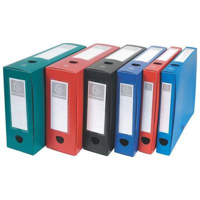 EXACOMPTA Archivbox mit Druckknopf, PP, 80 mm, blau (8700265)