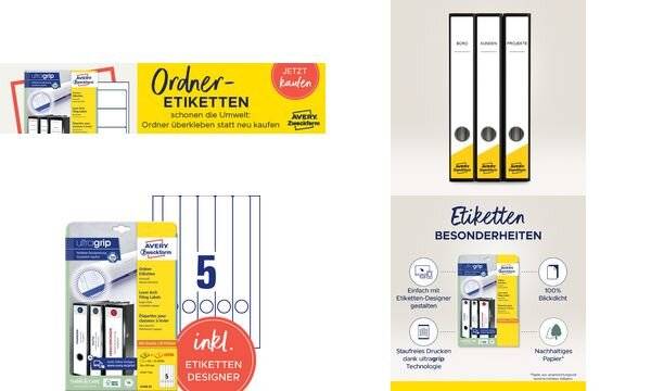 Ordnerrückenetiketten Zweckform 29,7 x 38 mm weiß 125 Stk-6