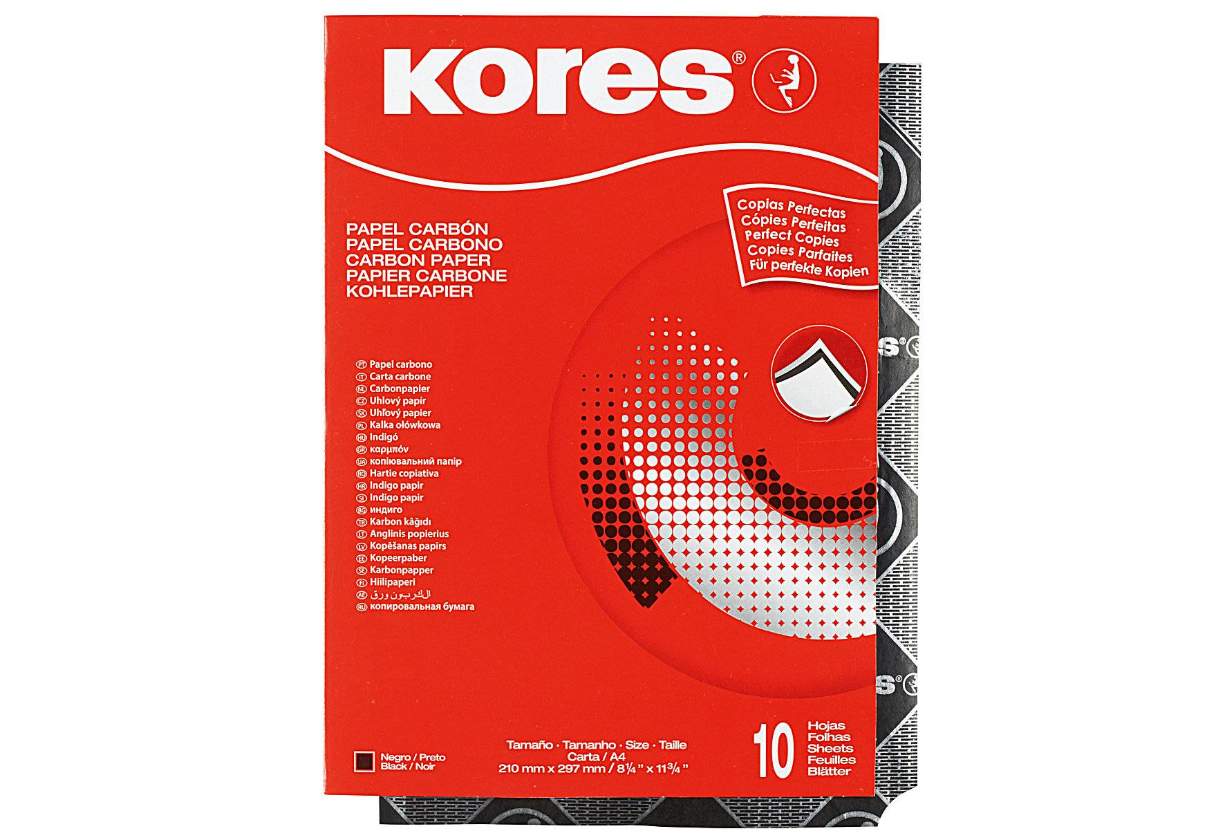 Kores Kohlepapier, DIN A4, schwarz, 10 Blatt (5678966)-1
