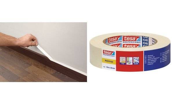 tesa Maler Krepp 4348 Standard Papierabdeckband, 50 mm x 50m (8704348)-1