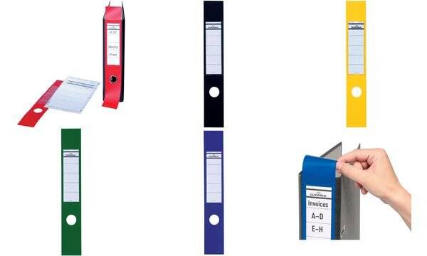 DURABLE ORDOFIX - Rückenetikett für Aktenordner - Schwarz (Packung mit 10)-5