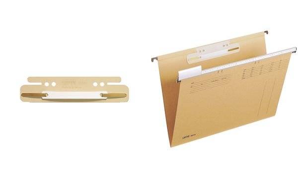 LEITZ Einsteck-Heftstreifen, 38 x 158 mm, PVC, sand (801000112)-1