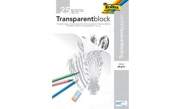 Folia 8050/25 - 25 Blätter - Transparent paper - architect quality - 80 g/m²