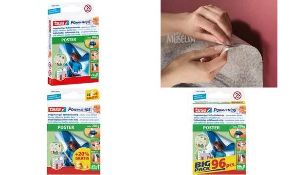 Tesa Powerstrips Poster - Montagekleber (Packung mit 96)-10